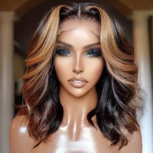 Highlight short bob wave Pre- plucked with baby hair density 180% 12 inches wig